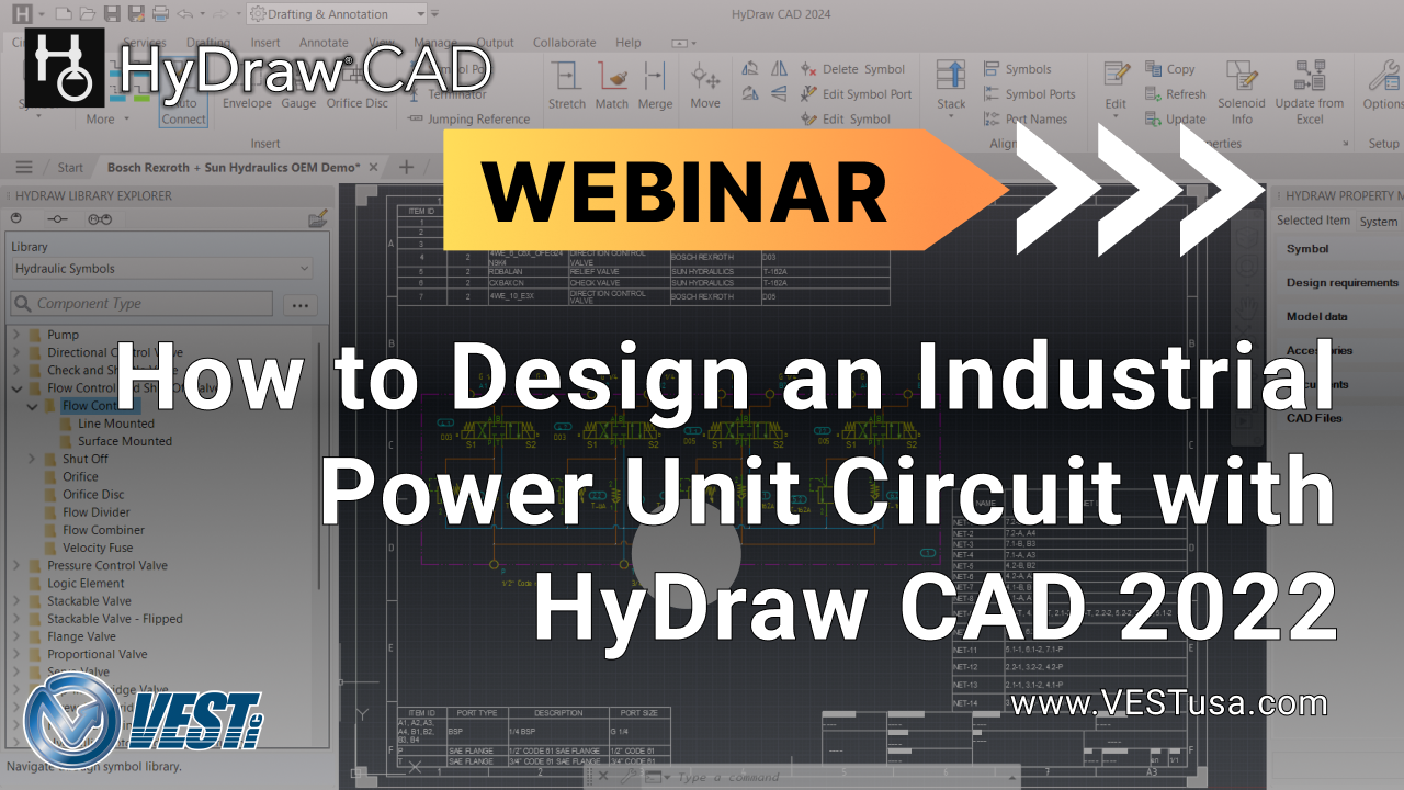 How to Design an Industrial Power Unit Circuit with HyDraw CAD 2022